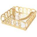 PORTE PAPIER PLASTIQUE 17X17X6 CM SANS EMBALLAGE MODELE OR