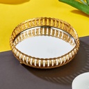 MINI PLATEAU DECO METAL 12 CM MODELE OR 