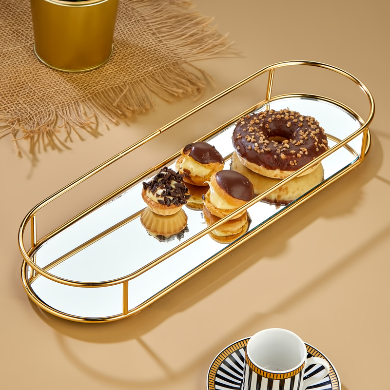 PRESENTOIR DECO METAL 42X13X4 CM MODELE OR