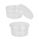 RAMEQUIN EN CRYSTAL PLASTIQUE AVEC COUVERCLE 10X6 CM