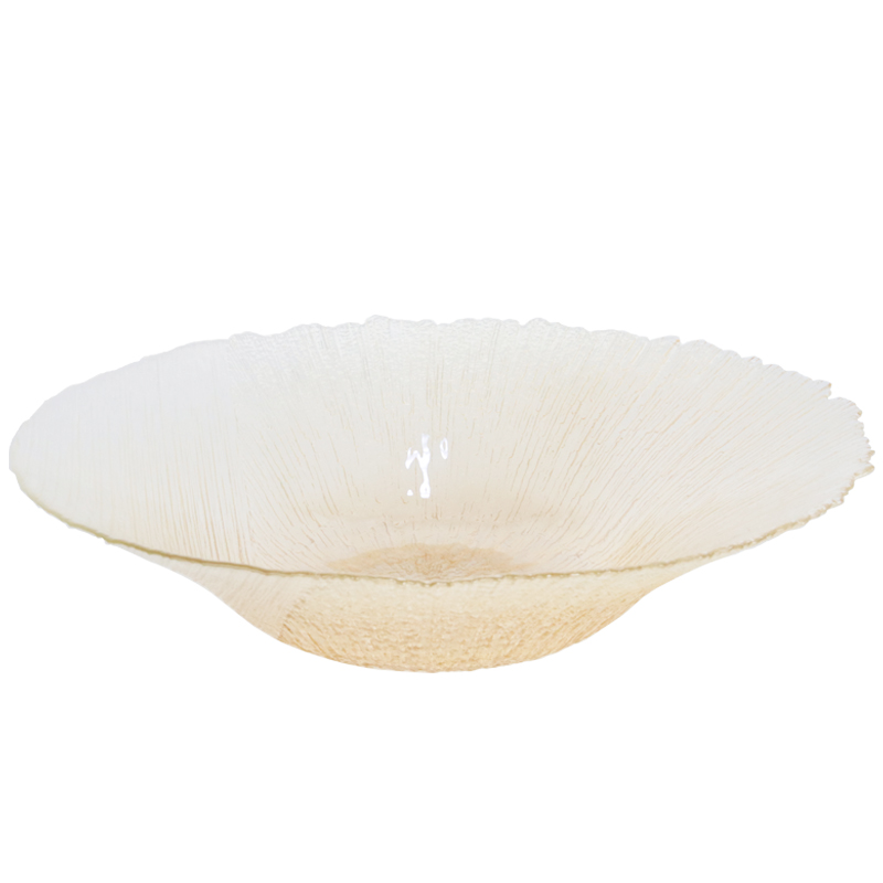 BOL FRUIT DECO EN VERRE 30 CM TRANSPARENT AMBRE 