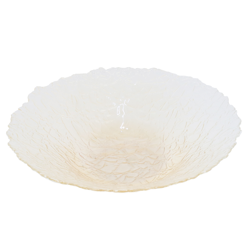 BOL FRUIT DECO EN VERRE 30 CM TRANSPARENT AMBRE 