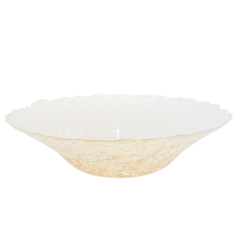 BOL FRUIT DECO EN VERRE 30 CM TRANSPARENT AMBRE 
