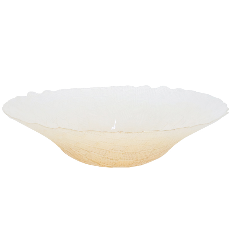 BOL FRUIT DECO EN VERRE 30 CM TRANSPARENT AMBRE 