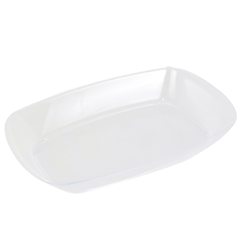PLAT CRYSTAL PLASTIQUE TRANSPARENT 25 CM