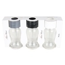 SET 3 POTS EPICES EN VERRE 135 CC 