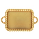 PLATEAU DECO PLASTIQUE 47X29 CM MODELE OR