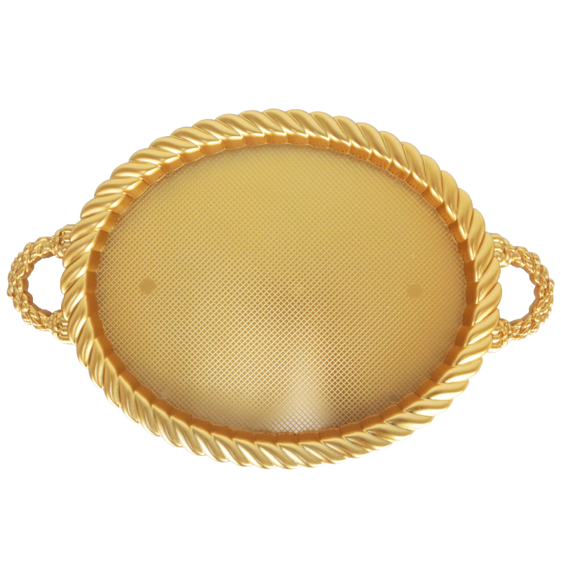 PLATEAU DECO PLASTIQUE 51X34 CM MODELE OR