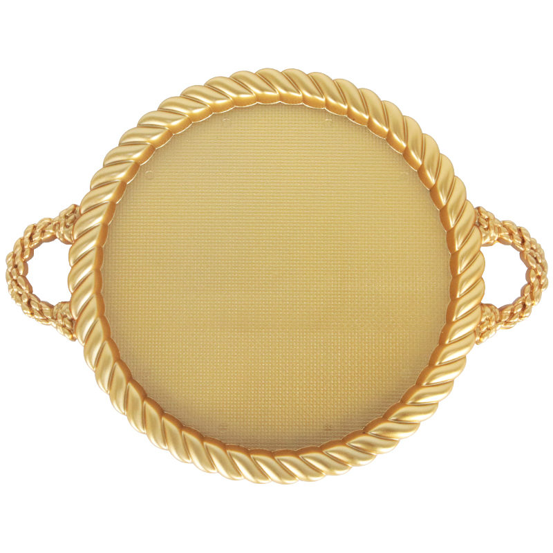 PLATEAU DECO PLASTIQUE 35 CM MODELE OR
