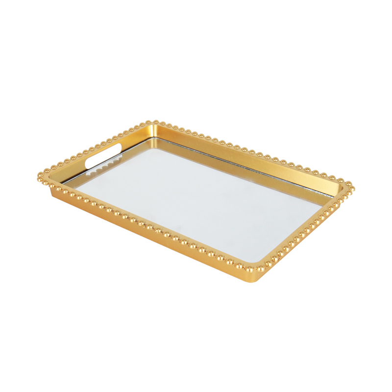 PLATEAU DECO PLASTIQUE ET MIRROIR
