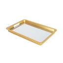 PLATEAU DECO PLASTIQUE ET MIRROIR