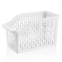 PANIER RANGEMENT L PLASTIQUE BLANC 29X15X12 CM