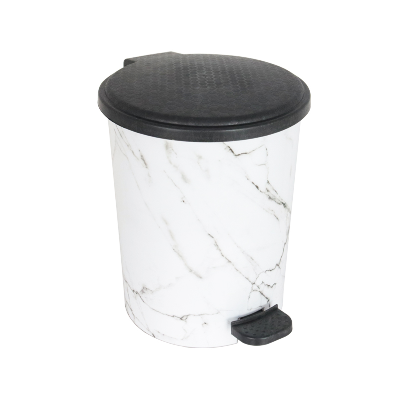 POUBELLE A PEDALE 8 LITRES DESIGN MARBRE
