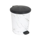 POUBELLE A PEDALE 8 LITRES DESIGN MARBRE