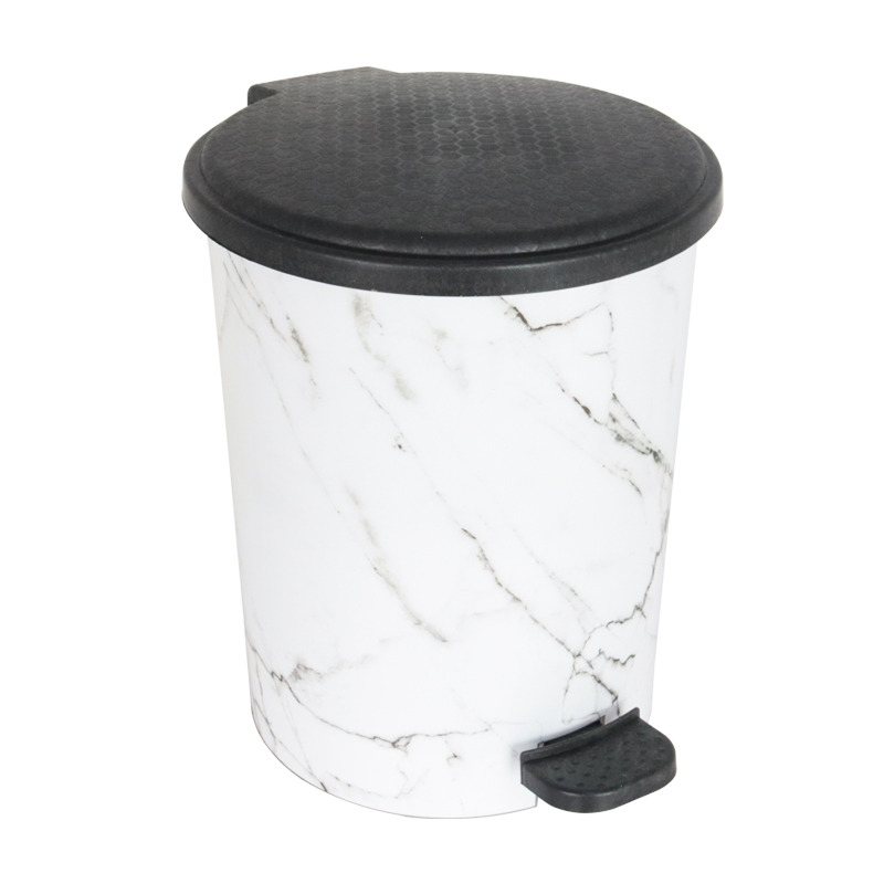 POUBELLE A PEDALE 12 LITRES DESIGN MARBRE