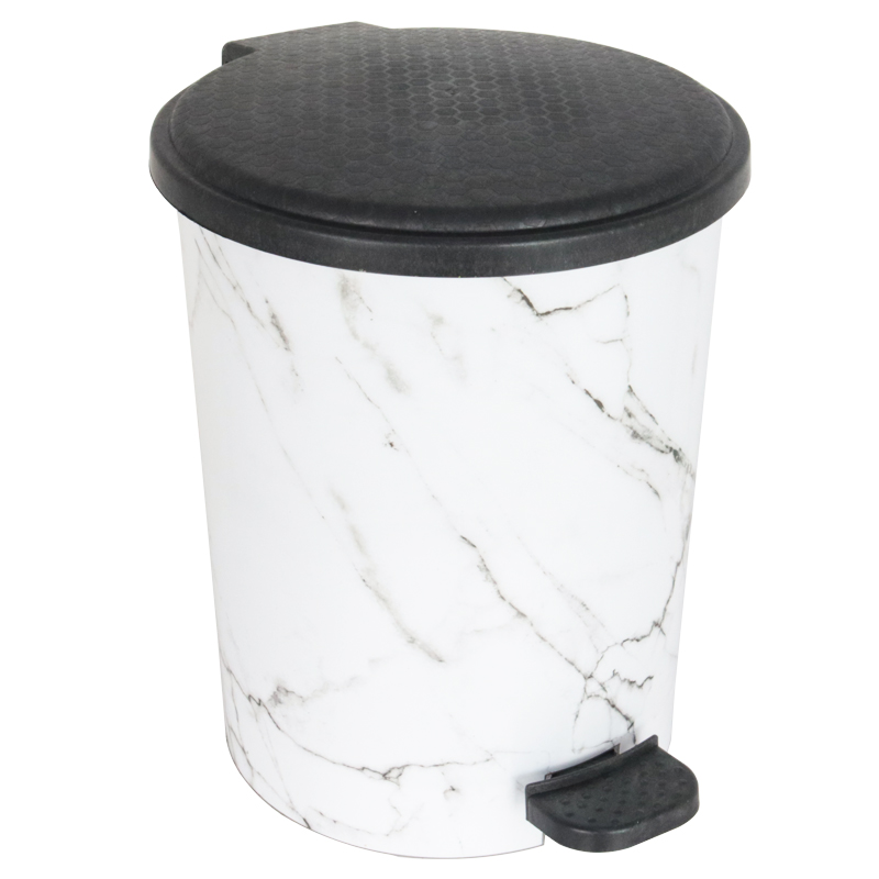 POUBELLE A PEDALE 22 LITRES DESIGN MARBRE