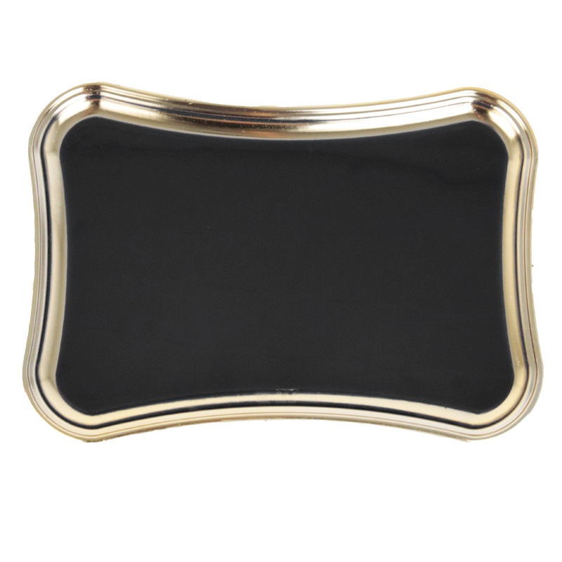 PLATEAU DECO PLASTIQUE 23X16 CM COULEURS BLEU/VERT/BLANC/NOIR