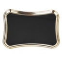 PLATEAU DECO PLASTIQUE 23X16 CM COULEURS BLEU/VERT/BLANC/NOIR