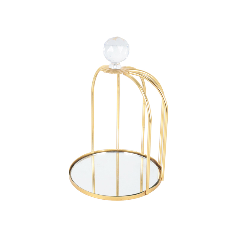 SET 3 CAGES DECO MODELE OR - 20 x 12 - 23 x 15 - 26 x 18 CM