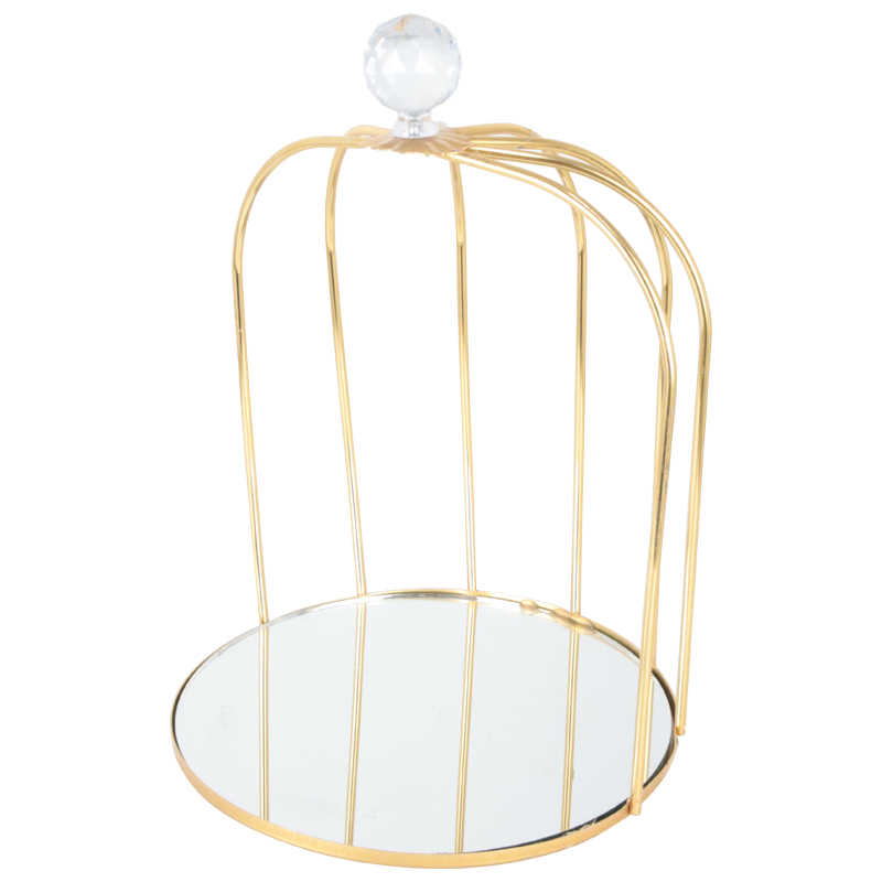 SET 3 CAGES DECO MODELE OR - 20 x 12 - 23 x 15 - 26 x 18 CM