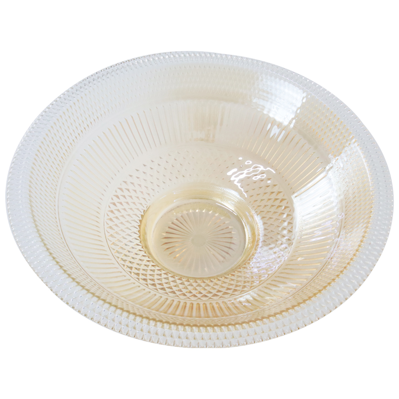 BOL FRUIT DECO EN VERRE 34 CM TRANSPARENT AMBRE