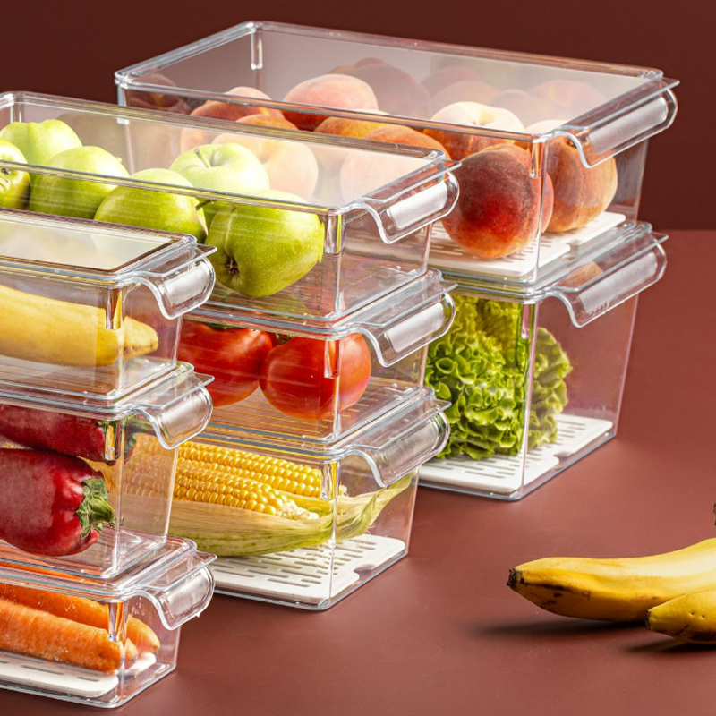 BAC REFRIGERATEUR AVEC COUVERCLE 32X10X7 CM PLASTIQUE