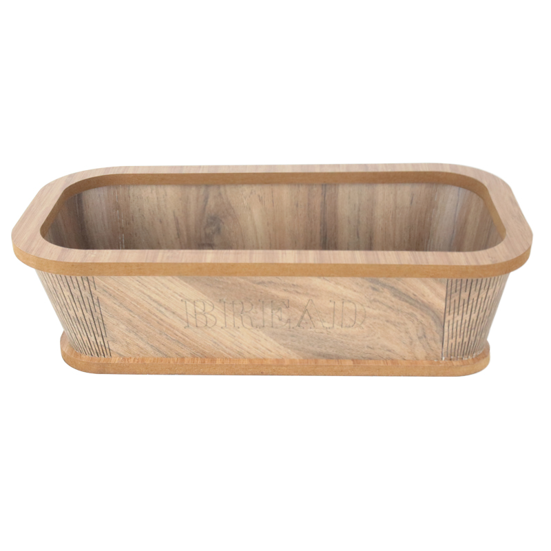 PANIER A PAIN BOIS RECTANGULAIRE 30X15X9 CM MIX GRIS/BEIGE/MARRON