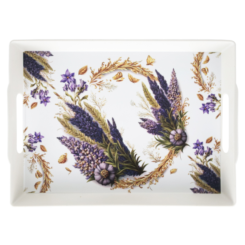 PLATEAU DECO PLASTIQUE 22X29 CM COULEUR BLANC