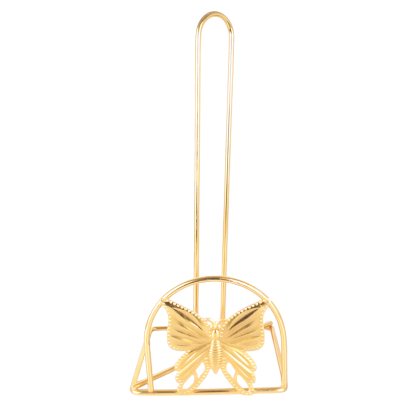 PORTE PAPIER DECO METAL MODELE PAPILLON OR 
