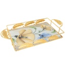 PLATEAU DECO METAL 36X24 CM AVEC MOTIF MODELE ORSN13-103