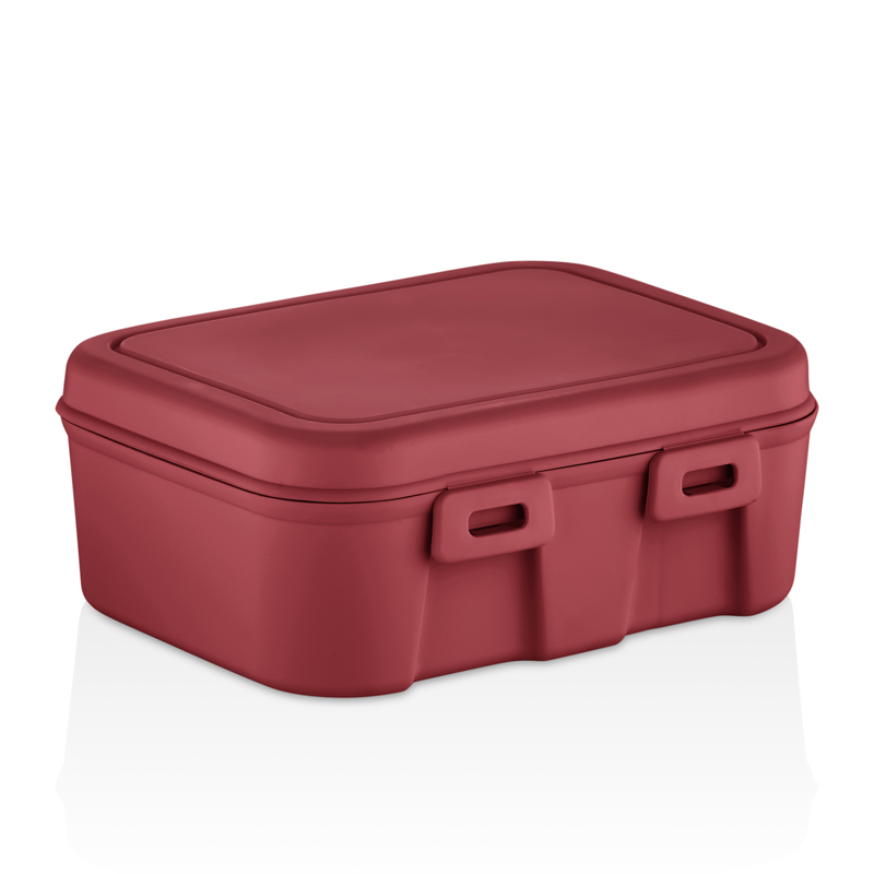 BOITE A DEJUNER 12X17X9 CM MIX ROSE/BLEU/ROUGE/BEIGE