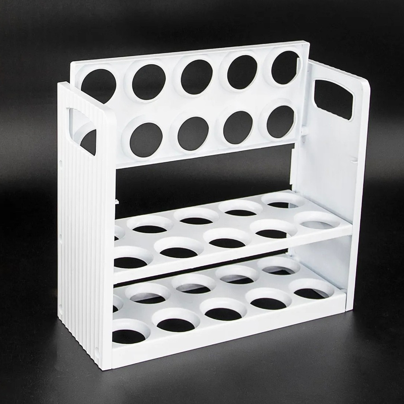 BOITE RANGEMENT A ŒUF 30 POSITIONS, 3 NIVEAUX, 26X10X22 CM PLASTIQUE BLANC