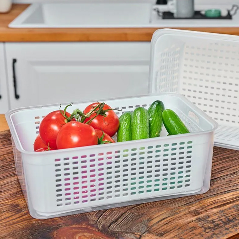 RANGEMENT REFRIGERATEUR FRUITS &amp; LEGUMES AVEC FILTRE 5.5 LITRES 30X20X11 CM 