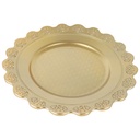 PLATEAU DECO PLASTIQUE MODELE OR 32 CM