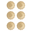 SET 6 DESSOUS DE VERRE PLASTIQUE MODELE OR