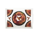 PLATEAU DECO PLASTIQUE RECTANGULAIRE AVEC POIGNEE 30X22X3 CM COULEUR BLANC DESIGN MIX