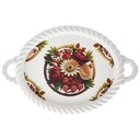 PLATEAU DECO PLASTIQUE OVAL AVEC POIGNEE COULEUR BLANC 51X34 CM DESIGN MIX