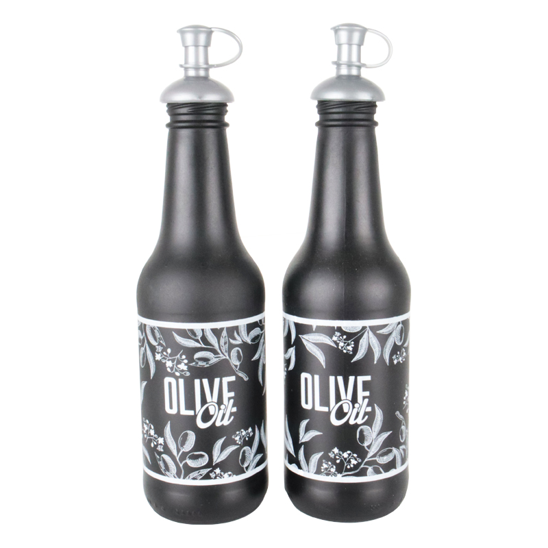 SET 2 BOUTEILLES HUILE EN VERRE 250 CC MIX DESIGNS