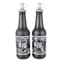 SET 2 BOUTEILLES HUILE EN VERRE 250 CC MIX DESIGNS