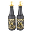 SET 2 BOUTEILLES HUILE EN VERRE 250 CC MIX DESIGNS