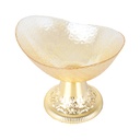 PRESENTOIR VERRE AVEC PIED PLASTIQUE OR 21X15 CM MOR-09