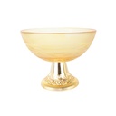 PRESENTOIR VERRE AVEC PIED PLASTIQUE OR 20X16CM 