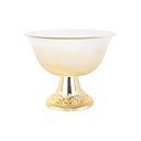 PRESENTOIR VERRE AVEC PIED PLASTIQUE OR 20X16CM 