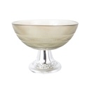 PRESENTOIR VERRE AVEC PIED PLASTIQUE OR 20X16CM 