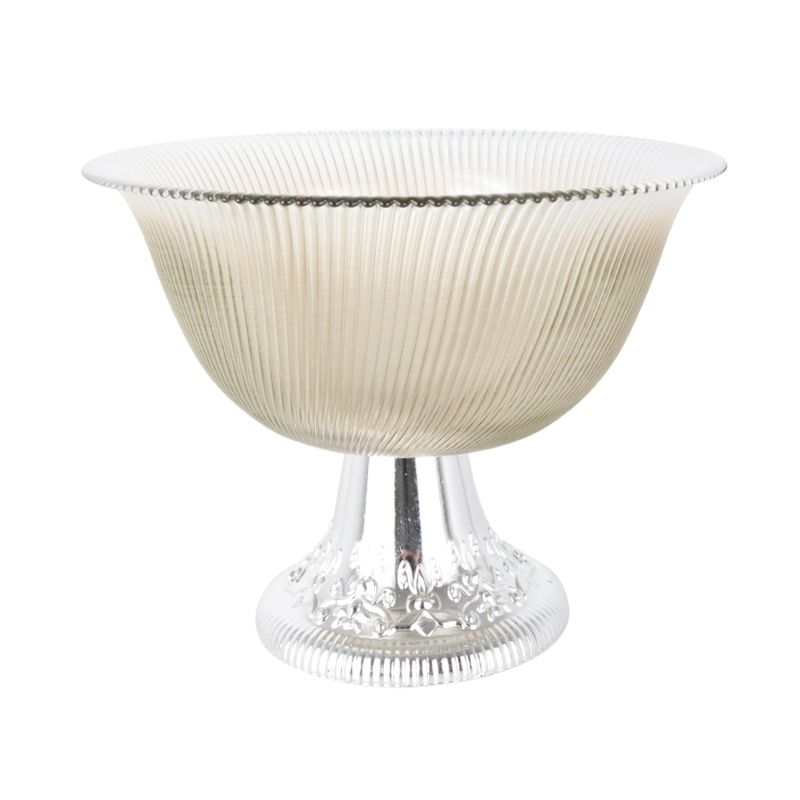 PRESENTOIR VERRE AVEC PIED PLASTIQUE OR 20X16CM 