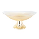 PRESENTOIR VERRE AVEC PIED PLASTIQUE OR 30X13CM 