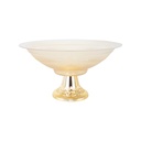 PRESENTOIR VERRE AVEC PIED PLASTIQUE OR 30X15 CM 