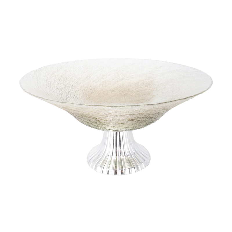 PRESENTOIR VERRE AVEC PIED PLASTIQUE OR 30X16CM 