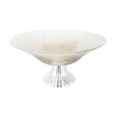 PRESENTOIR VERRE AVEC PIED PLASTIQUE OR 30X16CM 