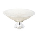 PRESENTOIR VERRE AVEC PIED PLASTIQUE OR 30X16CM 
